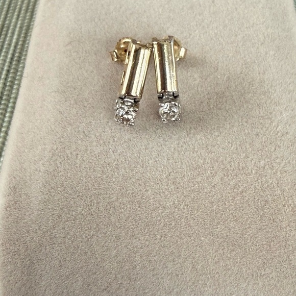Fine Jewelry Jewelry - 14k Yellow Gold Natural Diamond Stud Earrings (.28 TCW)